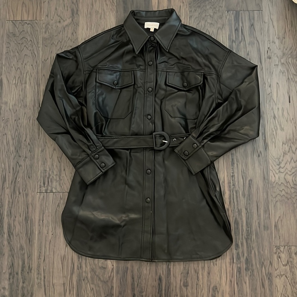 Black leather jacket